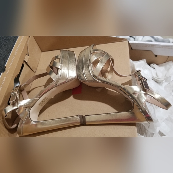 Gold Shiny Metallic High Platform High Heels Miami 7.5 - Picture 13 of 16